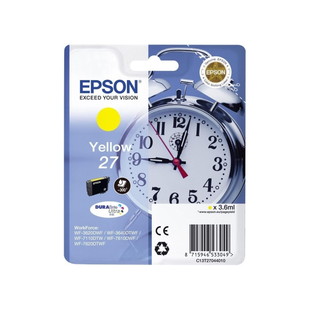 Produktbild för Epson 27 - gul - original - bläckpatron