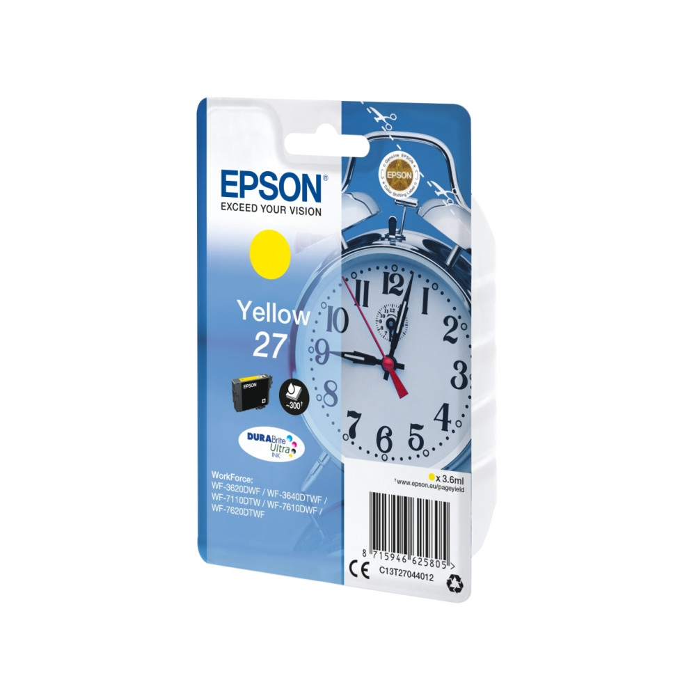 Produktbild för Epson 27 - gul - original - bläckpatron