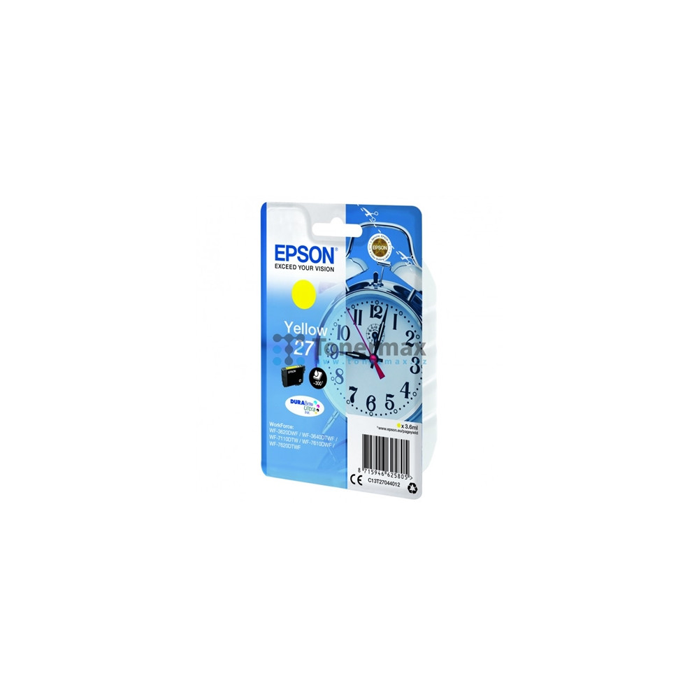 Produktbild för Epson 27 - gul - original - bläckpatron