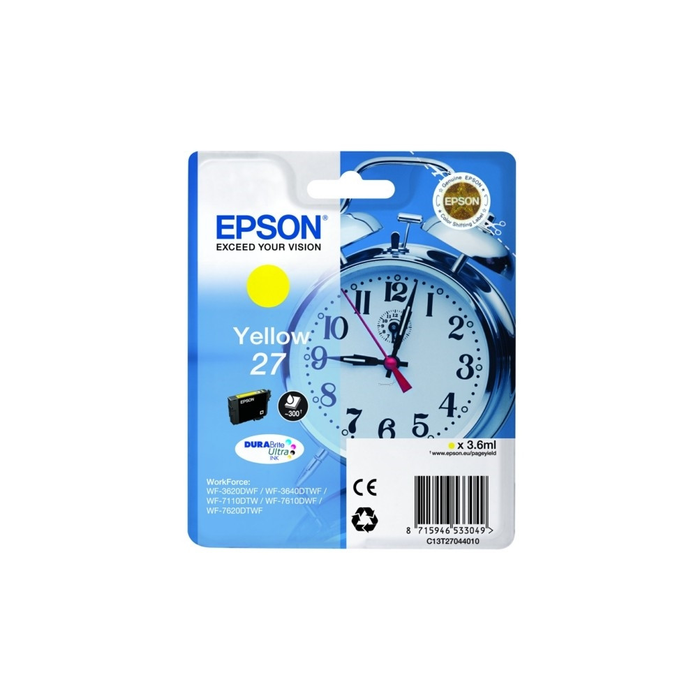 Produktbild för Epson 27 - gul - original - bläckpatron