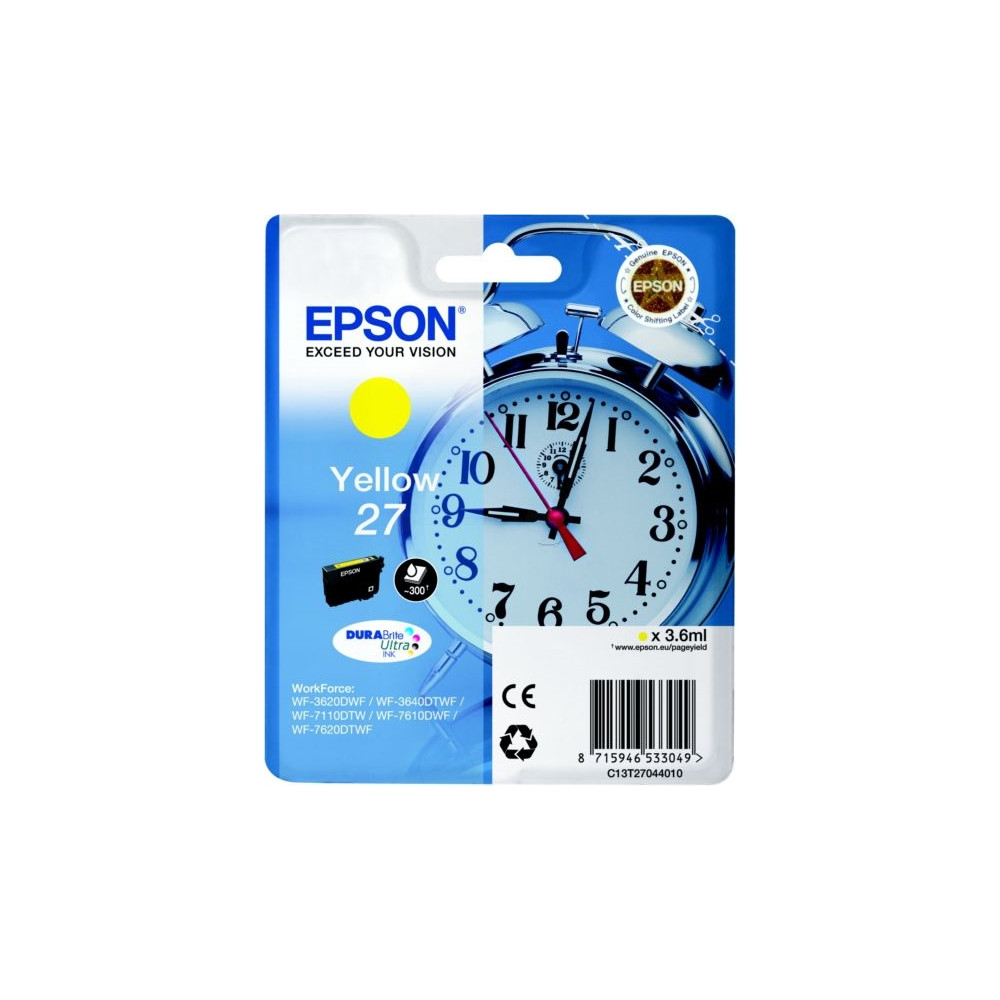 Produktbild för Epson 27 - gul - original - bläckpatron