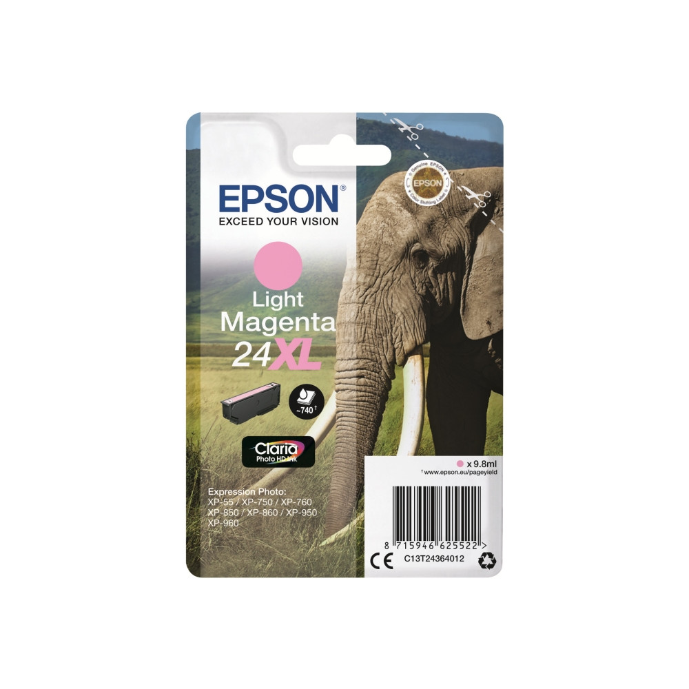 Produktbild för Epson 24XL - XL - ljus magenta - original - bläckpatron