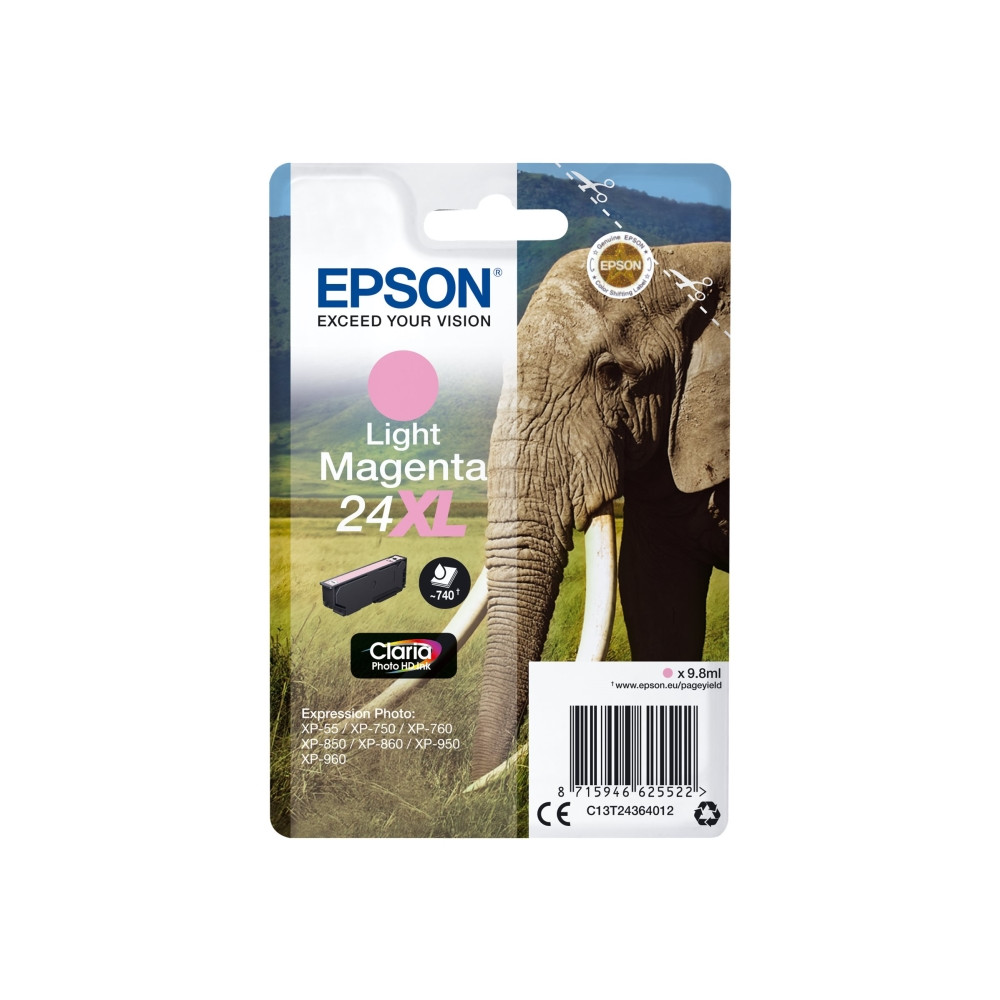 Produktbild för Epson 24XL - XL - ljus magenta - original - bläckpatron