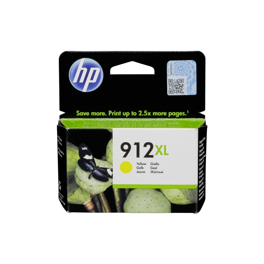 Produktbild för HP 912XL - Lång livslängd - gul - original - bläckpatron