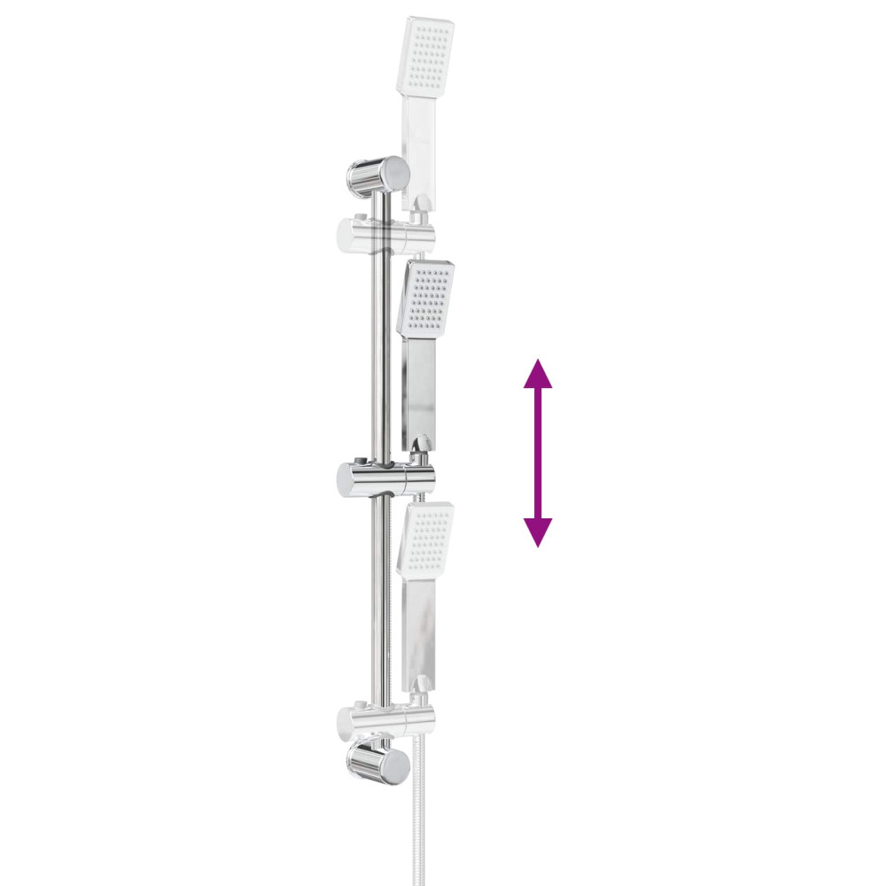Produktbild för Duschsystemset Krom 70 cm Rostfritt stål
