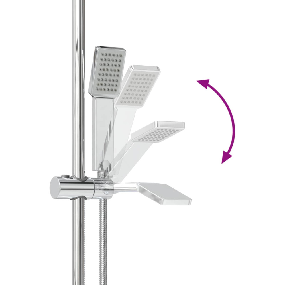 Produktbild för Duschsystemset Krom 70 cm Rostfritt stål