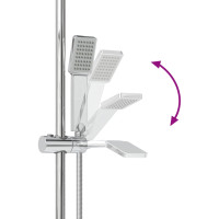 Produktbild för Duschsystemset Krom 70 cm Rostfritt stål