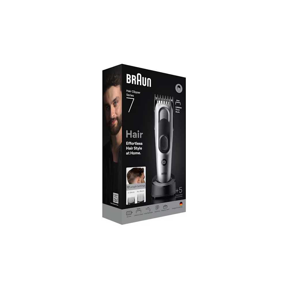 Produktbild för Braun Series 7 HC7590 - hårtrimmare - rymdgrå