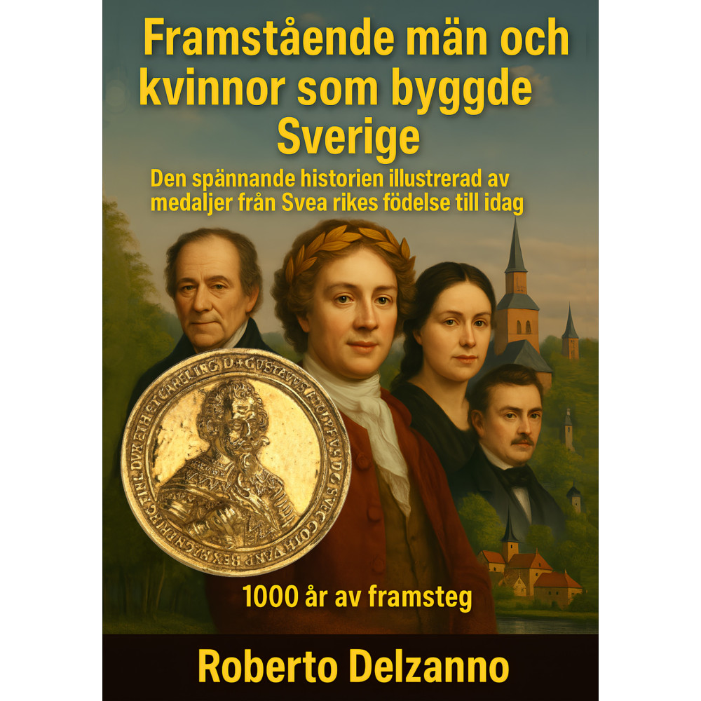 Produktbild för Framstående män och kvinnor som byggde Sverige : Sveriges historia illustrerad av medaljer (inbunden)
