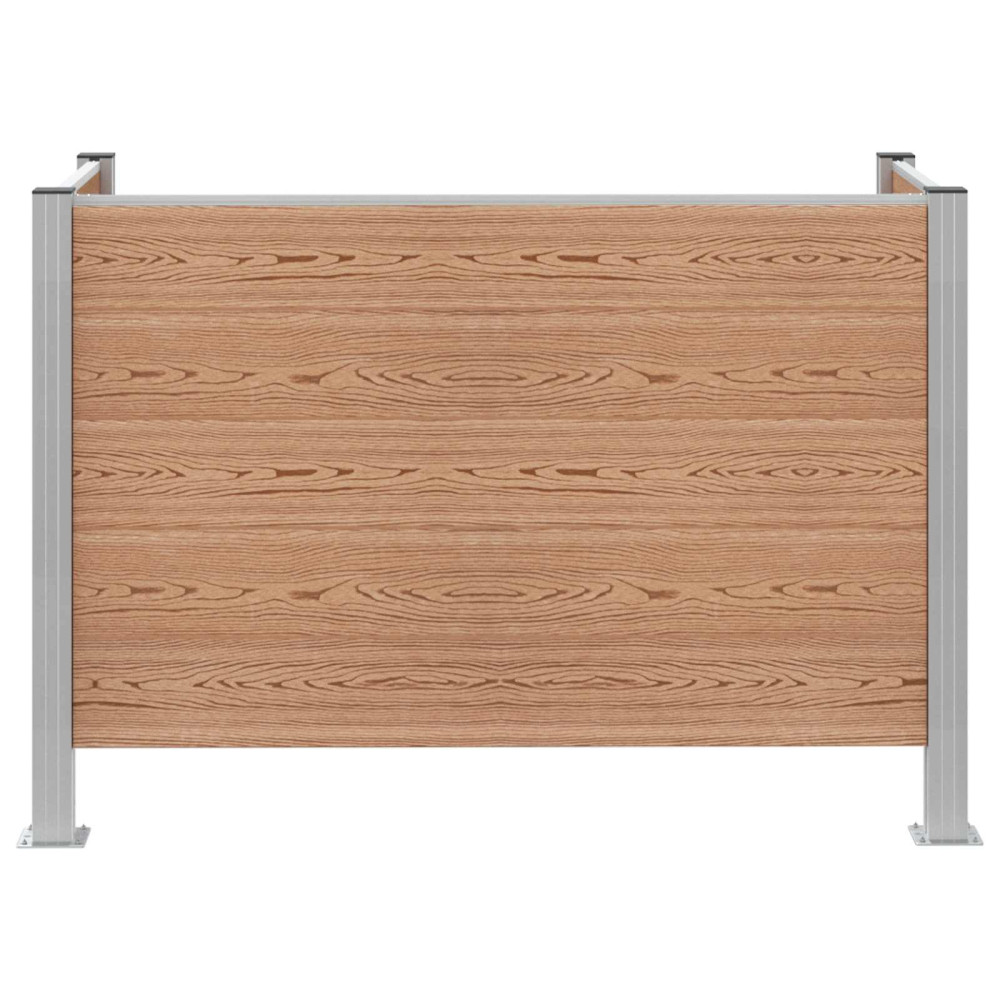 Produktbild för Skräpkorgstaket Brun 161 x 85 x 115 cm Aluminium och WPC