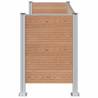 Produktbild för Skräpkorgstaket Brun 161 x 85 x 115 cm Aluminium och WPC