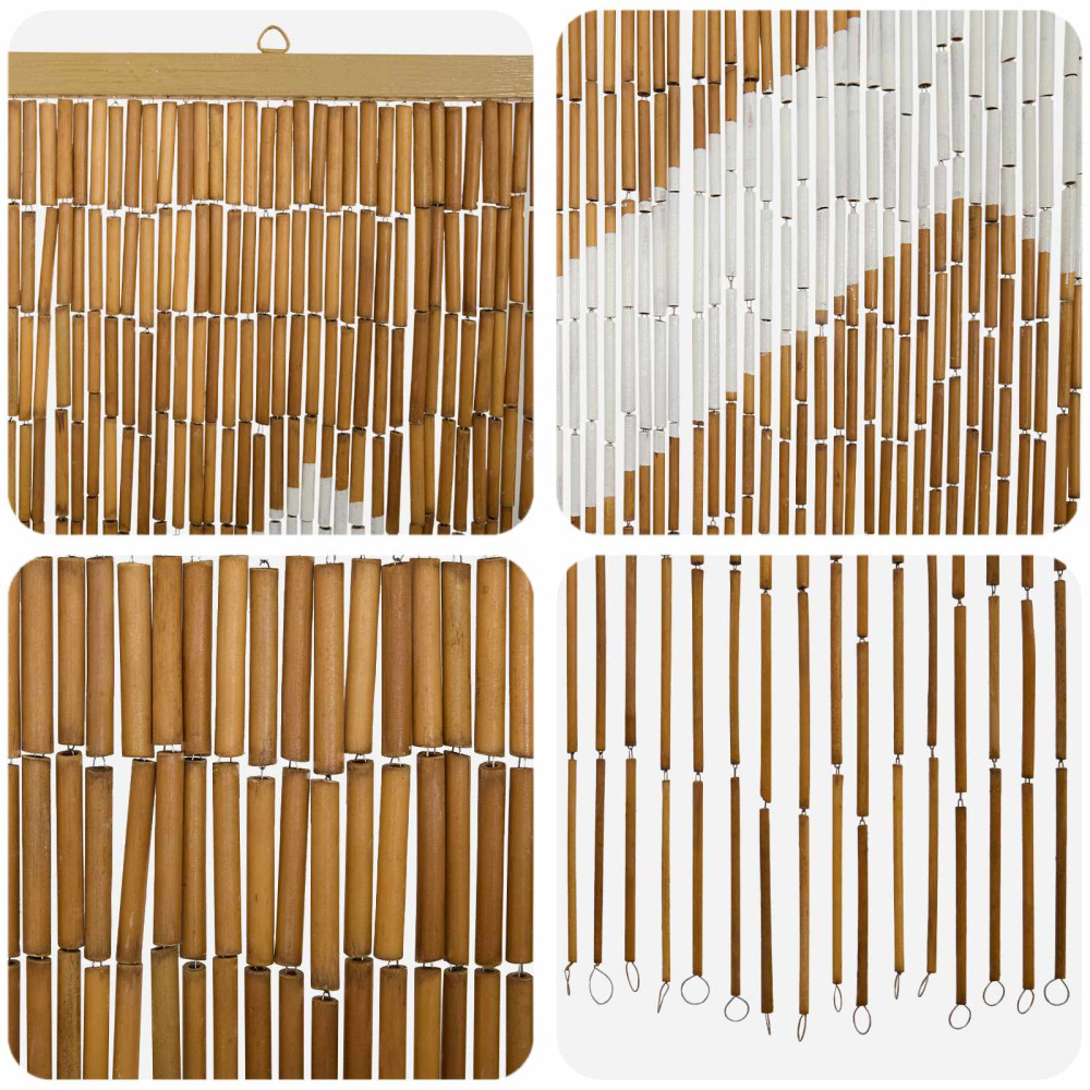Produktbild för Insektsdörrgardin flerfärgad 200 x 90 cm Bambu
