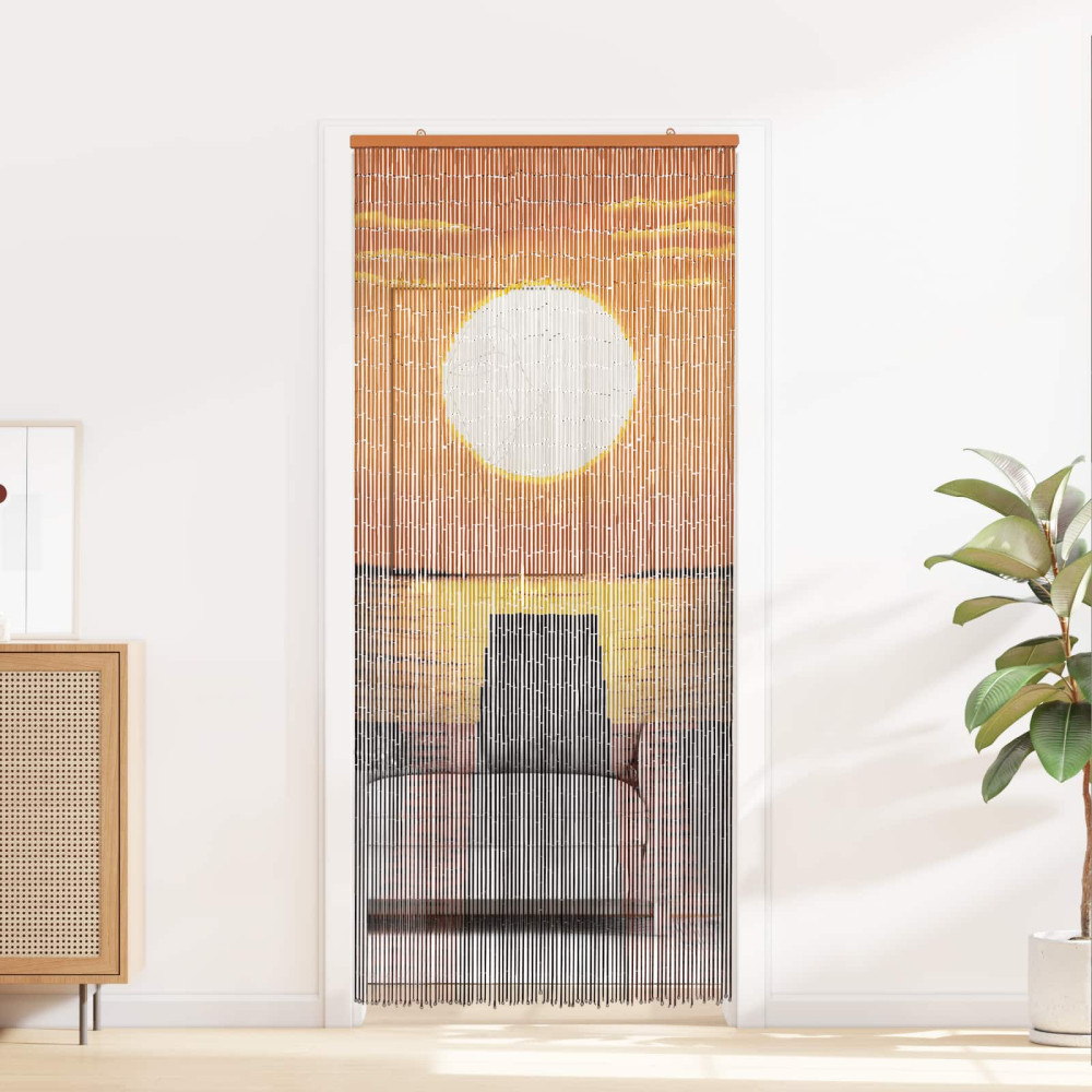 Produktbild för Insektsdörrgardin flerfärgad 200 x 90 cm Bambu