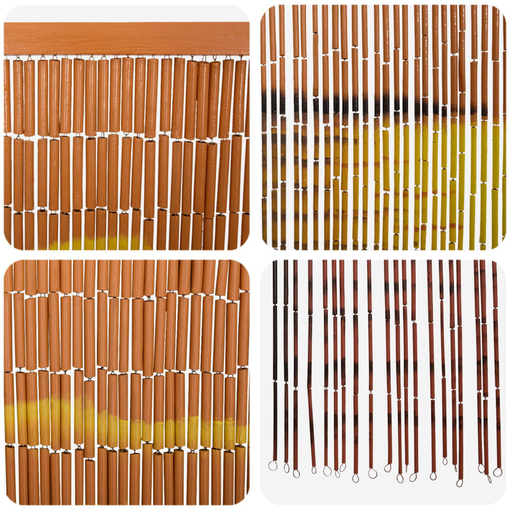 Produktbild för Insektsdörrgardin flerfärgad 200 x 100 cm Bambu