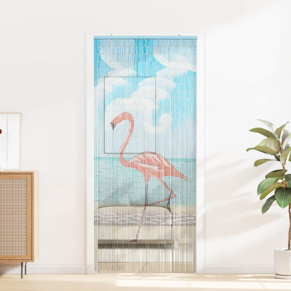 Produktbild för Insektsdörrgardin flerfärgad 200 x 90 cm Bambu