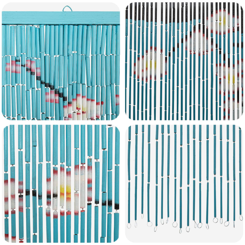 Produktbild för Insektsdörrgardin flerfärgad 200 x 90 cm Bambu