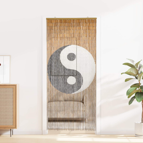 vidaXL Insektsdörrgardin flerfärgad 200 x 90 cm Bambu