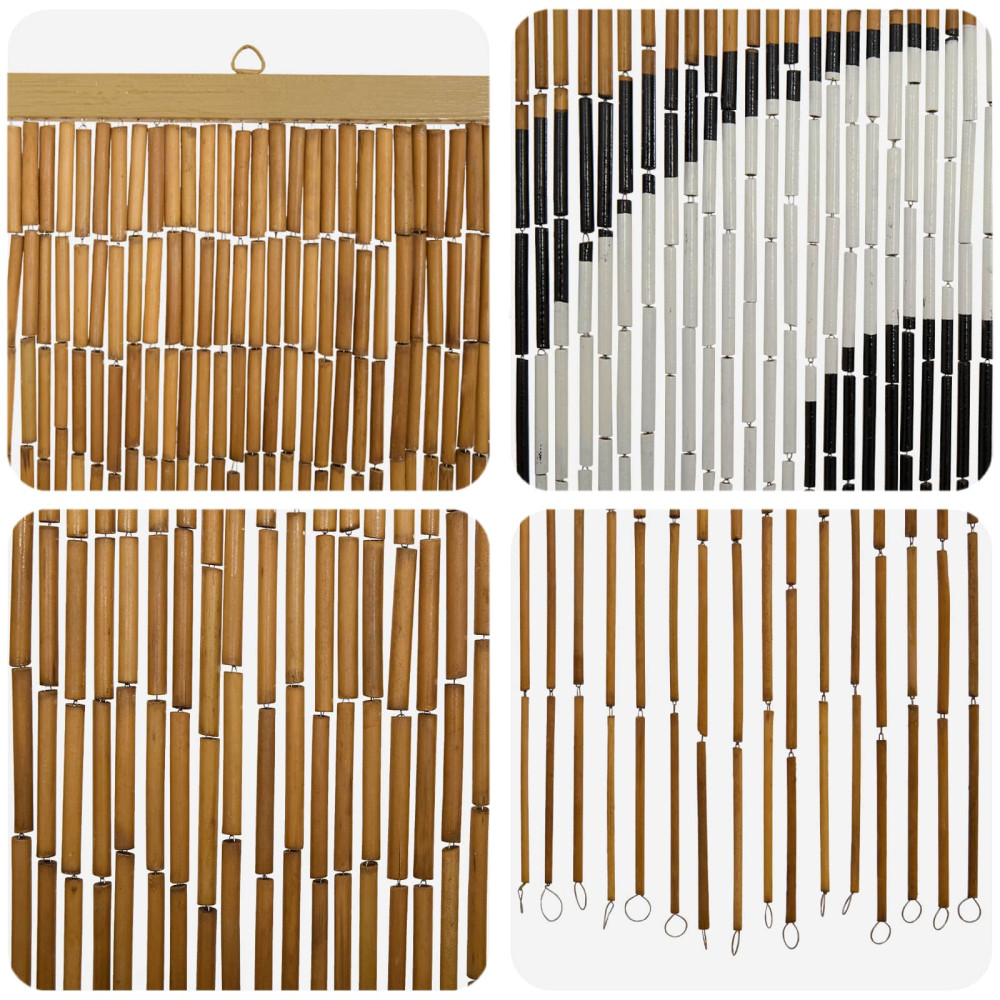 Produktbild för Insektsdörrgardin flerfärgad 200 x 100 cm Bambu