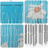 Produktbild för Insektsdörrgardin flerfärgad 200 x 100 cm Bambu
