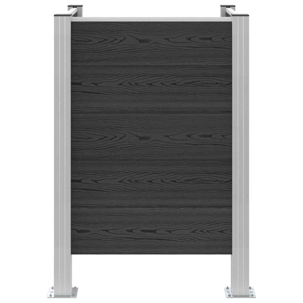 Produktbild för Skräpkorgstaket Grå 85 x 85 x 115 cm Aluminium och WPC