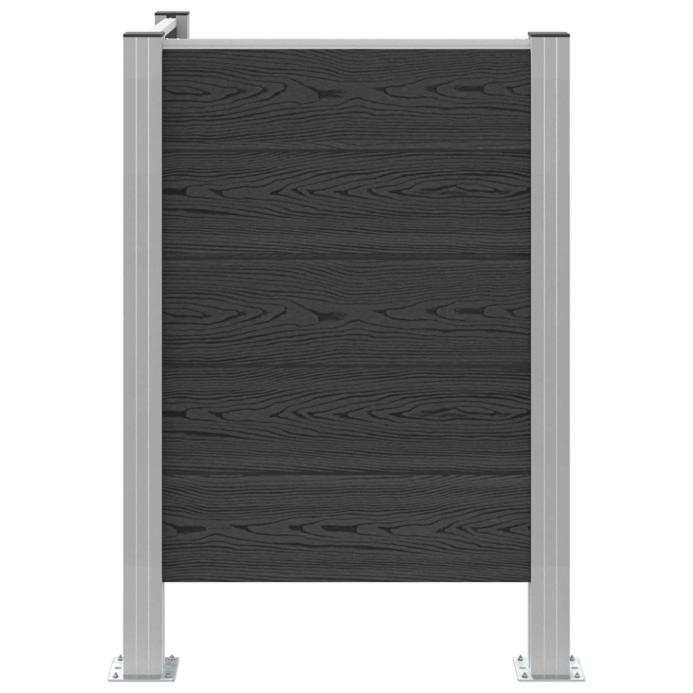 Produktbild för Skräpkorgstaket Grå 85 x 85 x 115 cm Aluminium och WPC