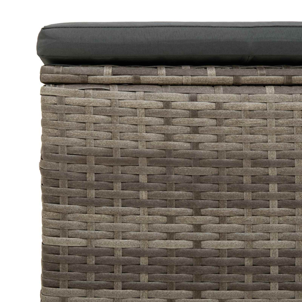 Produktbild för Trädgårdsfotpall med kudde 40 x 30 x 40 cm