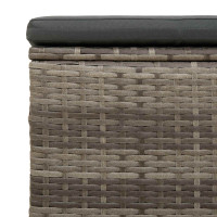 Produktbild för Trädgårdsfotpall med kudde 40 x 30 x 40 cm