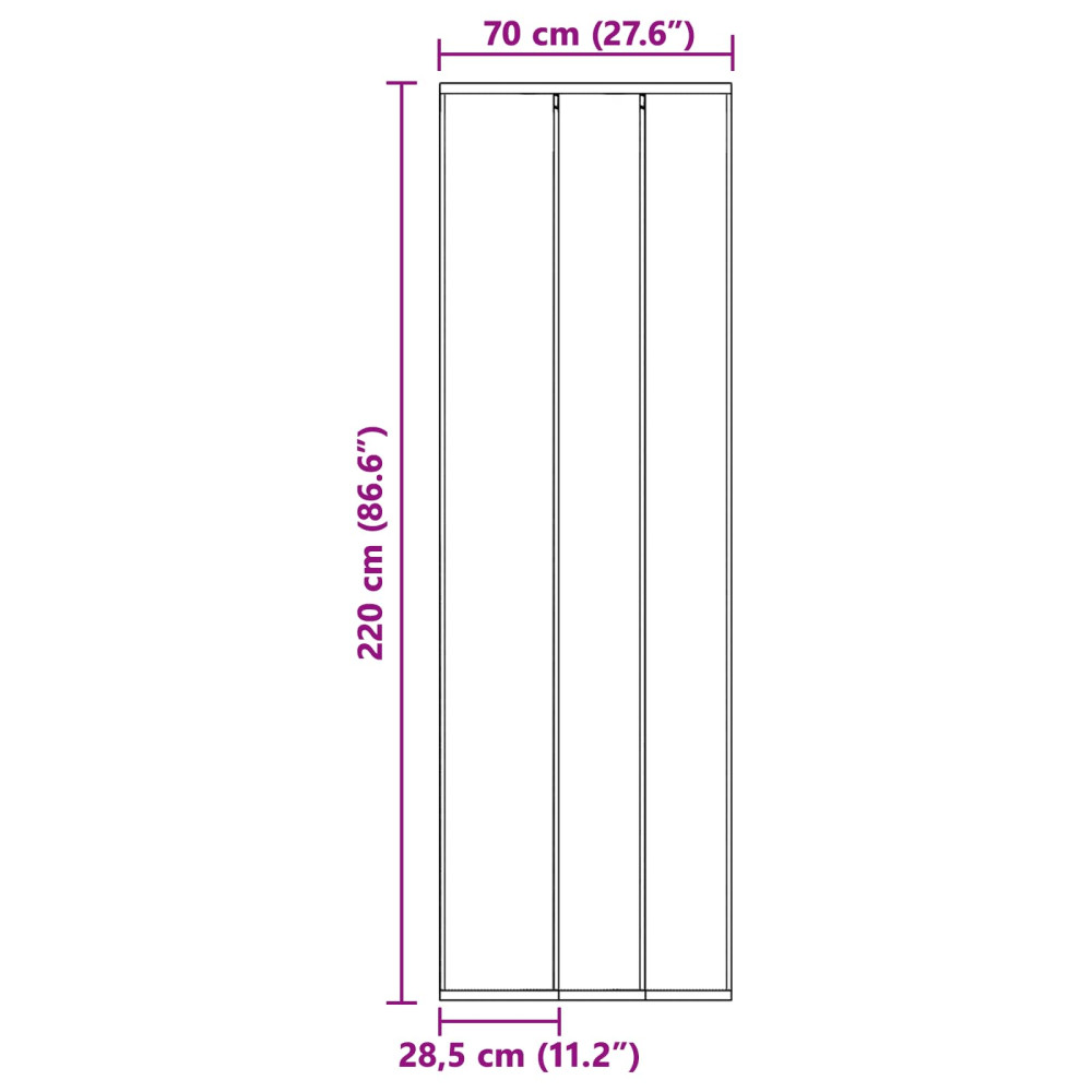 Produktbild för Insektsdörr med nätgardin Svart 70 x 220 cm Polyester