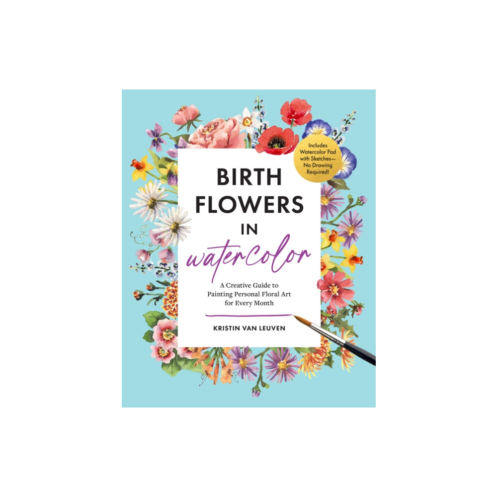 Produktbild för Birth Flowers in Watercolor (häftad, eng)