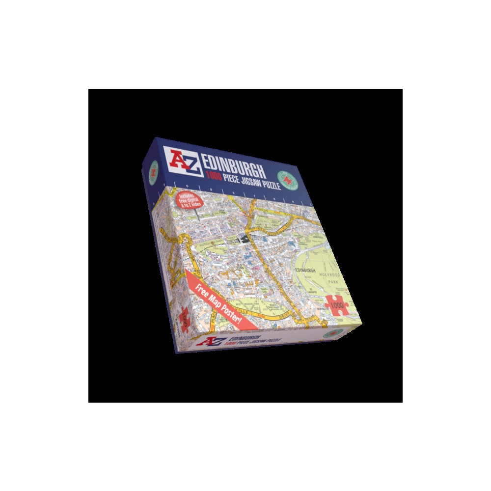 Produktbild för A-Z Map of Edinburgh 1000 Piece Jigsaw