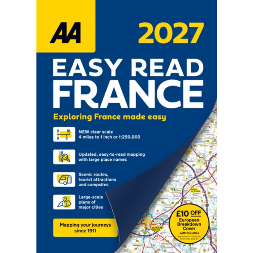 AA Publishing AA Easy Read Atlas France 2027 (bok, spiral, eng)