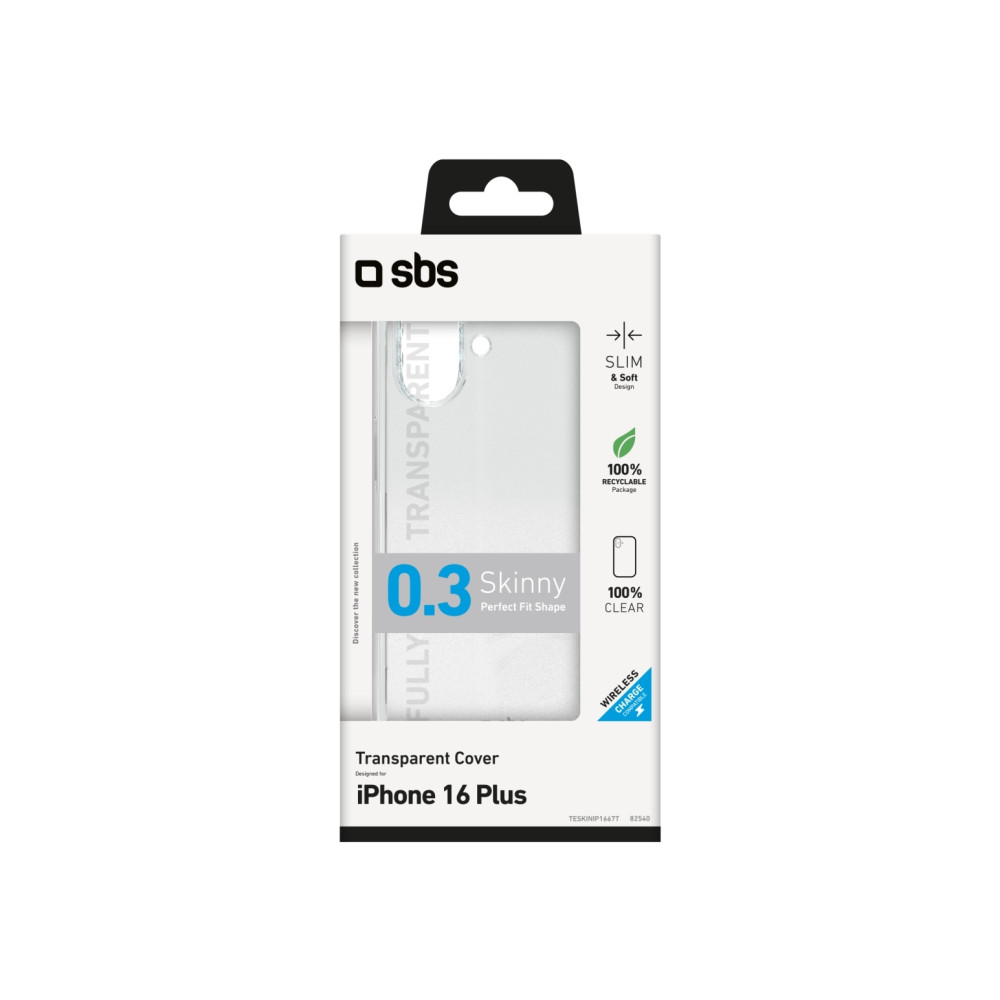 Produktbild för SBS TESKINIP1667T, Mobilskal, Apple, iPhone 16 Plus, 17 cm (...