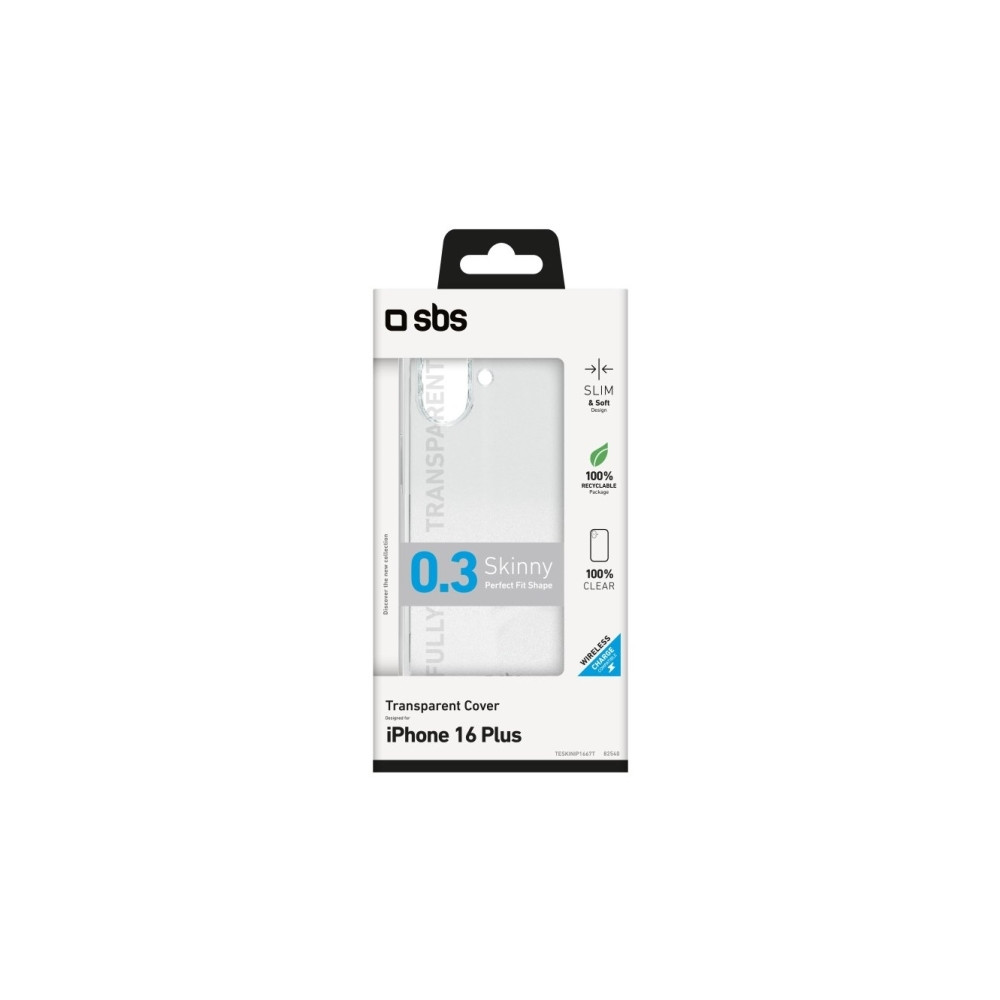 Produktbild för SBS TESKINIP1667T, Mobilskal, Apple, iPhone 16 Plus, 17 cm (...