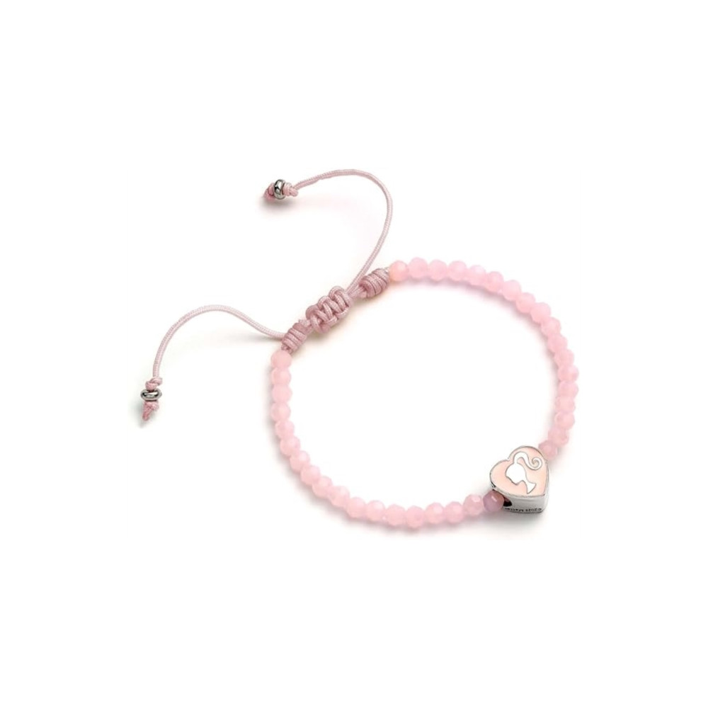 Produktbild för Barbie Pink Bead Friendship Bracelet with Heart Shaped Bead