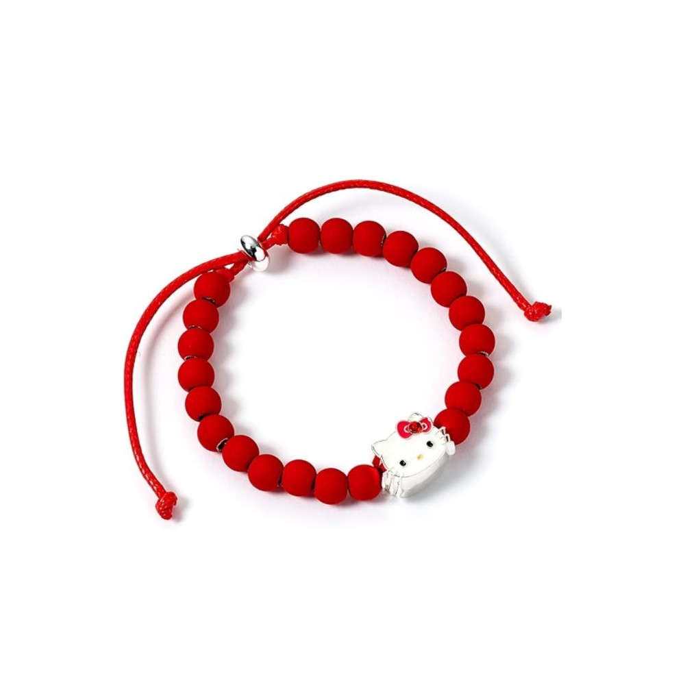 Produktbild för Hello Kitty Red Bead Bracelet with Hello Kitty Charm