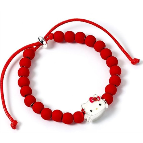 THE CARAT SHOP Hello Kitty Red Bead Bracelet with Hello Kitty Charm