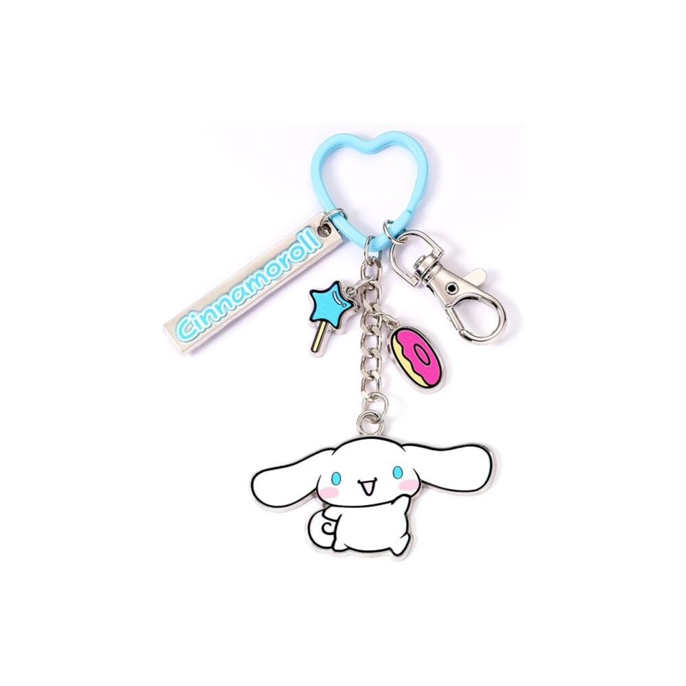 Produktbild för Hello Kitty Cinnamoroll Keyring With Charms