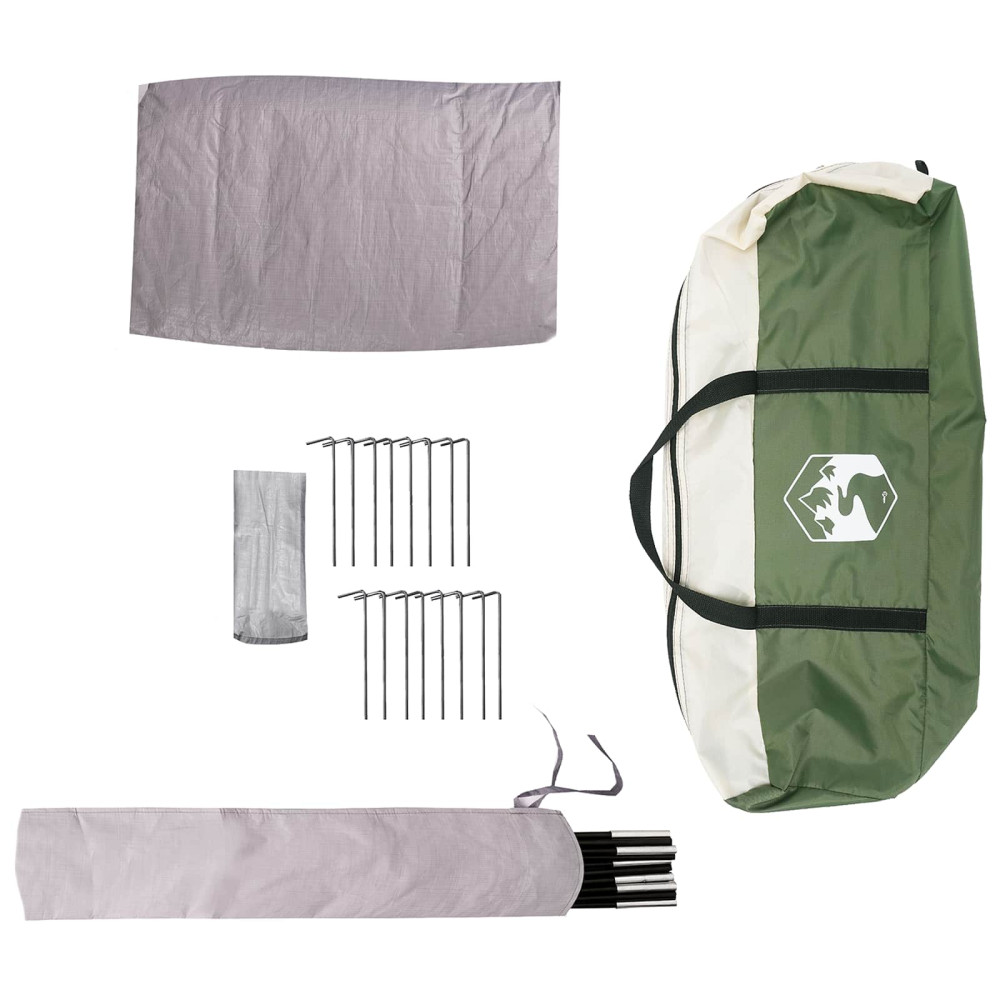 Produktbild för Familjetält Grön 5 personer 185T Polyester med PU-beläggning