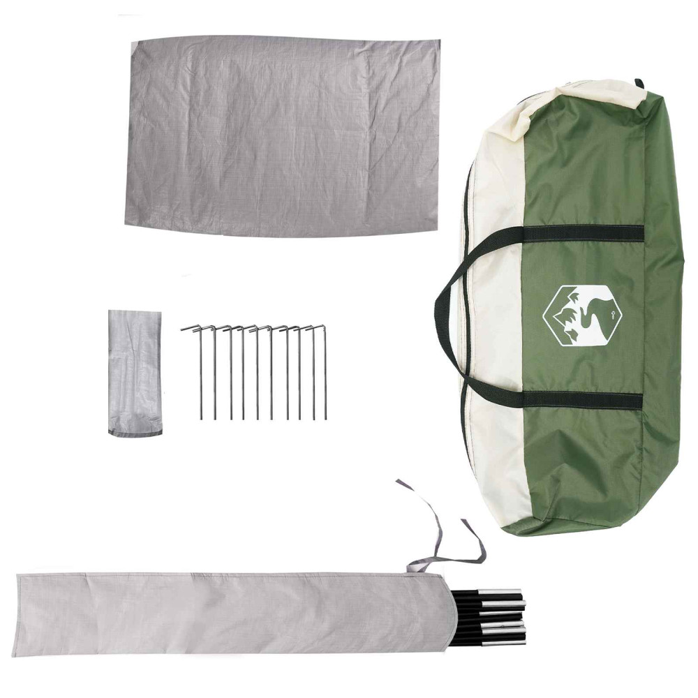 Produktbild för Partytält Grön 10 personer 185T Polyester med PU-beläggning