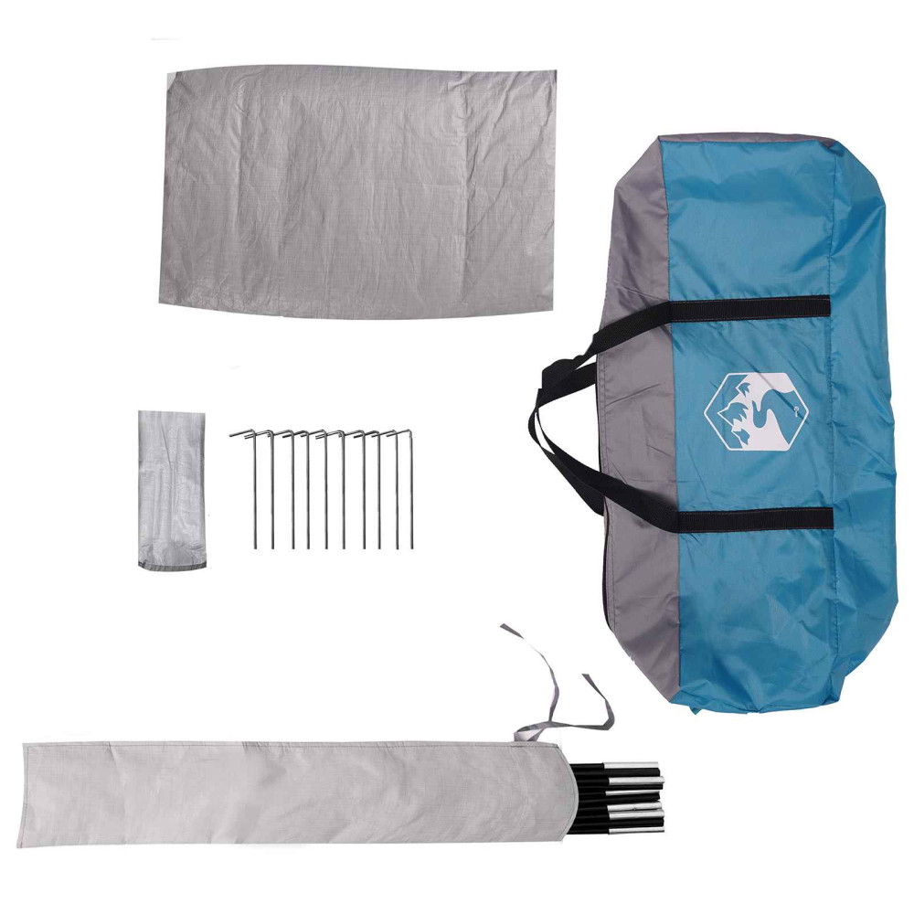 Produktbild för Partytält Blå 10 personer 185T Polyester med PU-beläggning