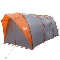 Produktbild för Tunneltält Grå och orange 382 x 262 x 214 cm