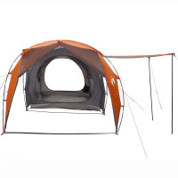Produktbild för Tunneltält Grå och orange 382 x 262 x 214 cm