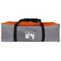 Produktbild för Tunneltält Grå och orange 382 x 262 x 214 cm