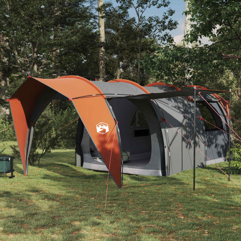 Produktbild för Tunneltält Grå och orange 562 x 265 x 216 cm