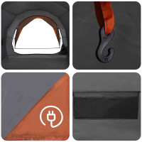 Produktbild för Tunneltält Grå och orange 562 x 265 x 216 cm