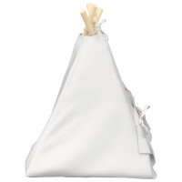 Produktbild för Husdjurs-tält med kudde Vit 40 x 40 x 50 cm Polyester