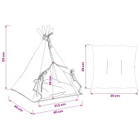 Produktbild för Husdjurs-tält med kudde Vit 40 x 40 x 50 cm Polyester