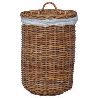 Produktbild för Tvättkorg 2 pcs Brun Kubu Rattan