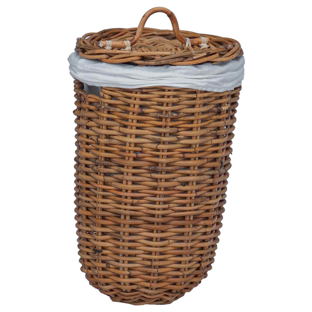 Produktbild för Tvättkorg 2 pcs Brun Kubu Rattan