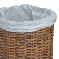 Produktbild för Tvättkorg 2 pcs Brun Kubu Rattan